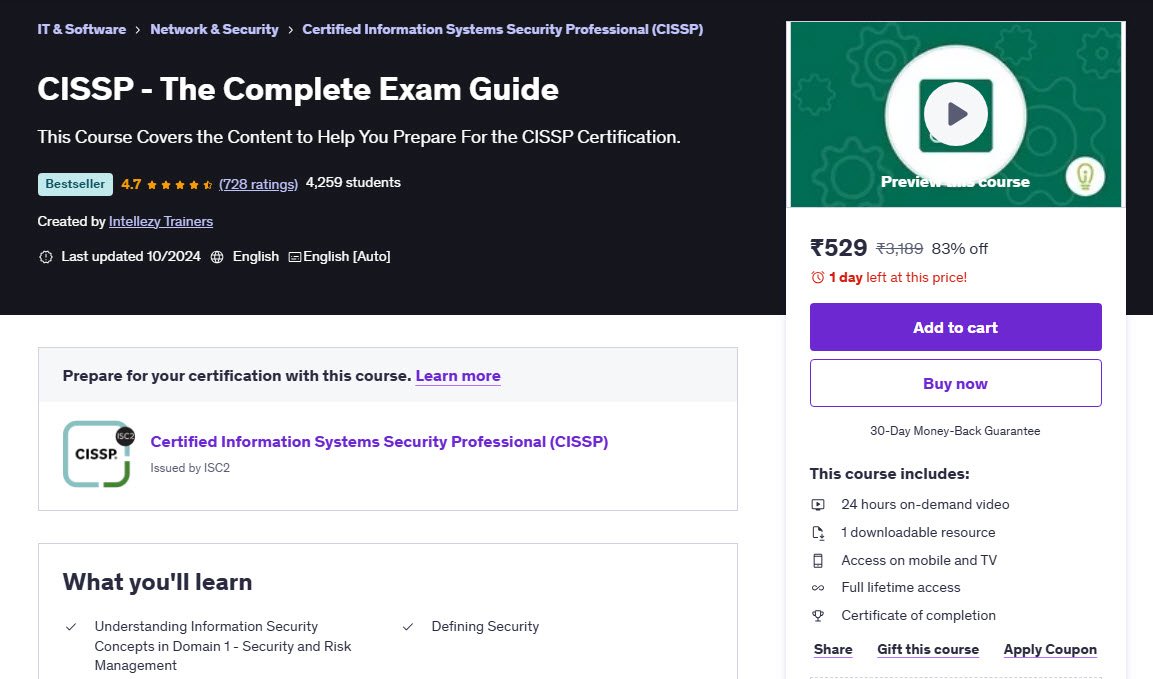 CISSP - The Complete Exam Guide