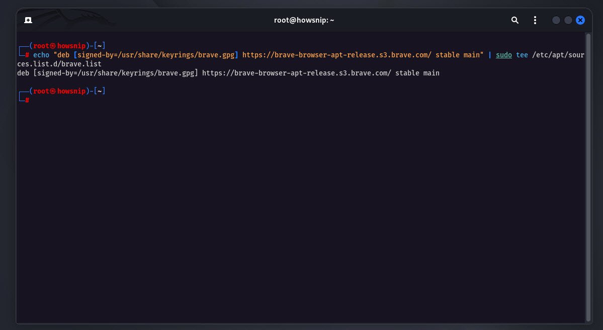 Add Brave Repository - howsnip