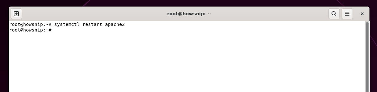 Apache restart - howsnip