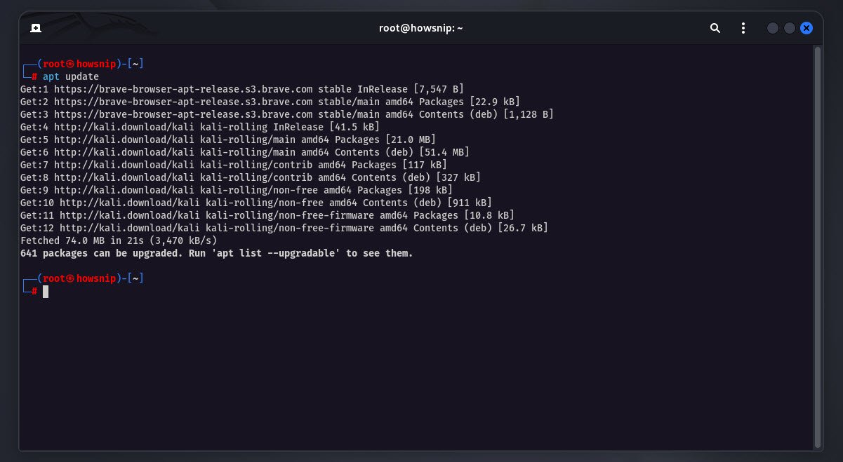 Apt Update Command - howsnip