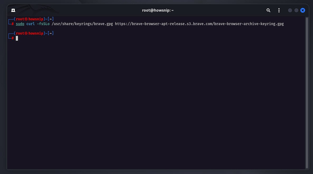 GPG Key Download Brave Browser - howsnip