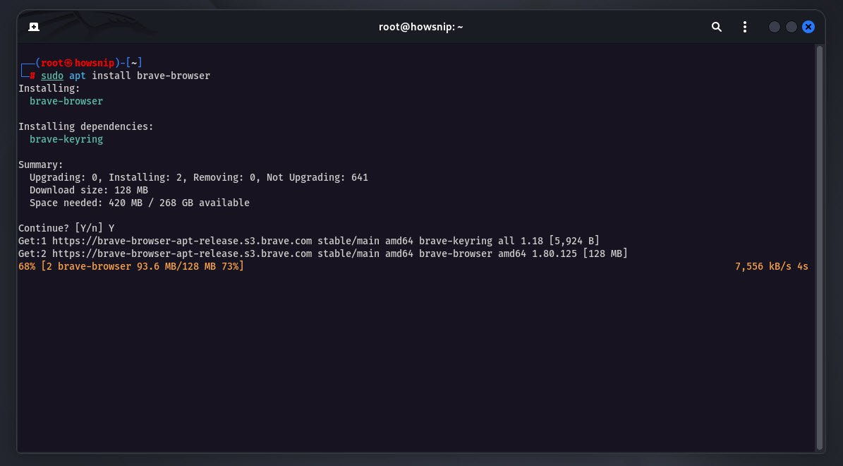 Install Brave Browser - howsnip