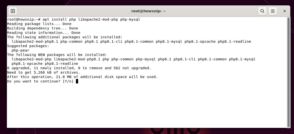 Install PHP - howsnip