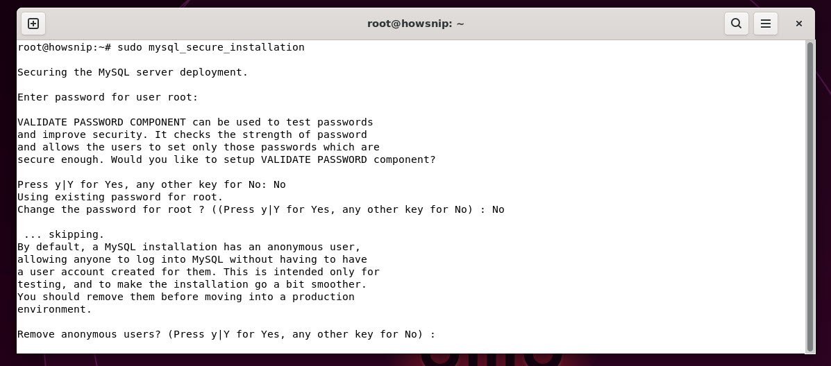 Remove Anonymous Users mysql - howsnip