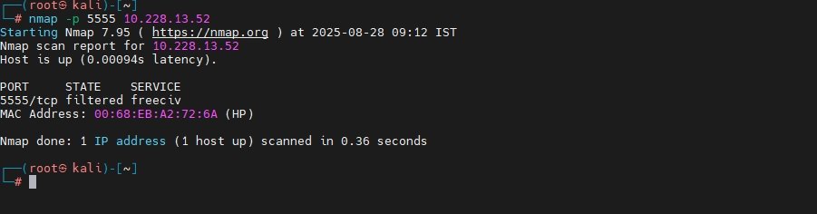 adb port nmap scan howsnip