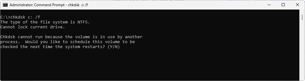 chkdsk command - howsnip