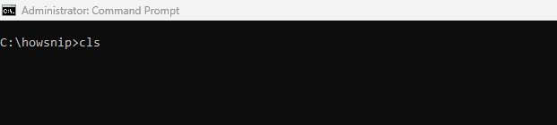 cls command - howsnip