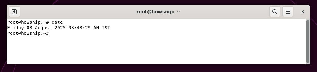 date command - howsnip