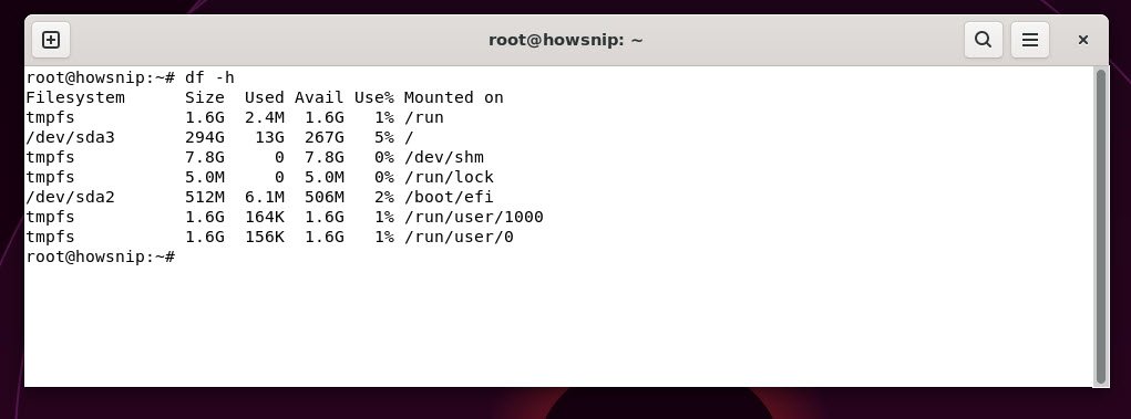 df command - howsnip