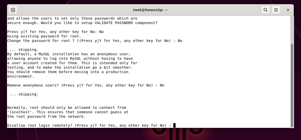 disallow root login remotely - howsnip