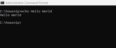 echo command - howsnip