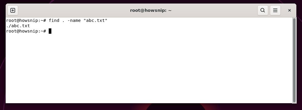 find command - howsnip