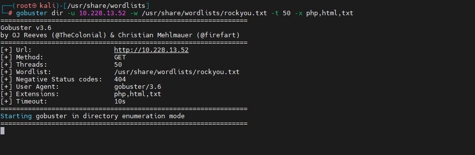 gobuster command howsnip