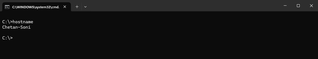 hostname command - howsnip