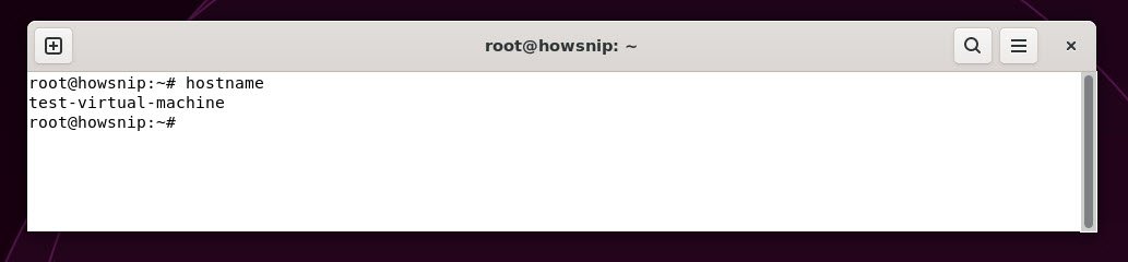 hostname command - howsnip