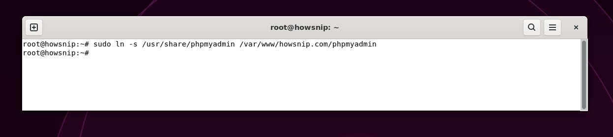 linking directory phpmyadmin - howsnip