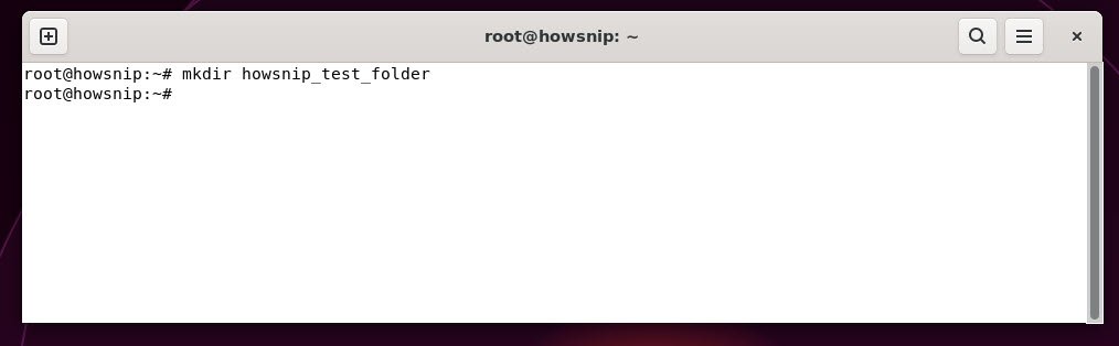 mkdir command - howsnip