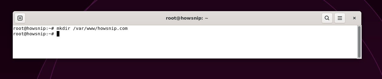 mkdir virtual host domain directory - howsnip