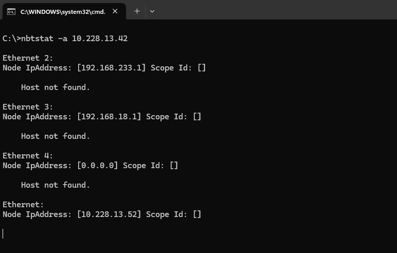 nbtstat windows command howsnip