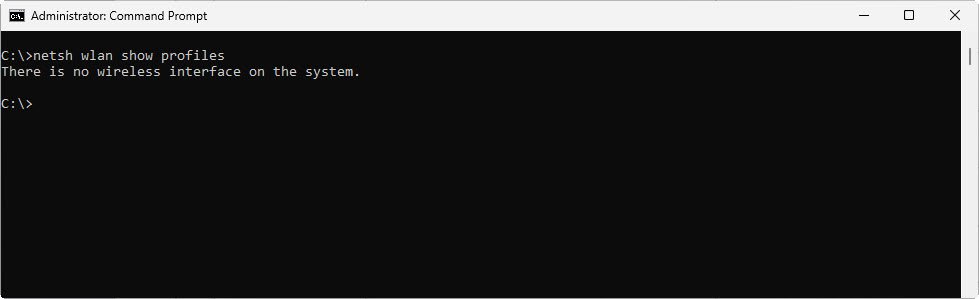 netsh show wlan command - howsnip