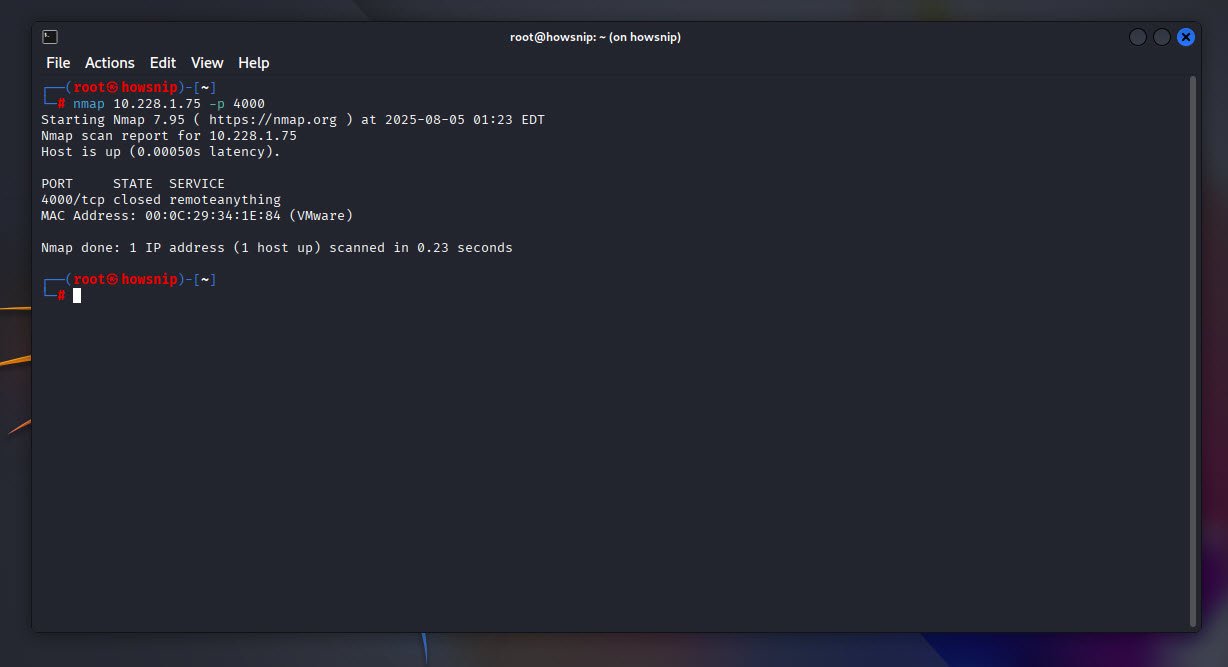nmap command - howsnip