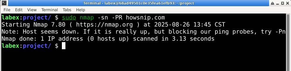 nmap screenshot howsnip