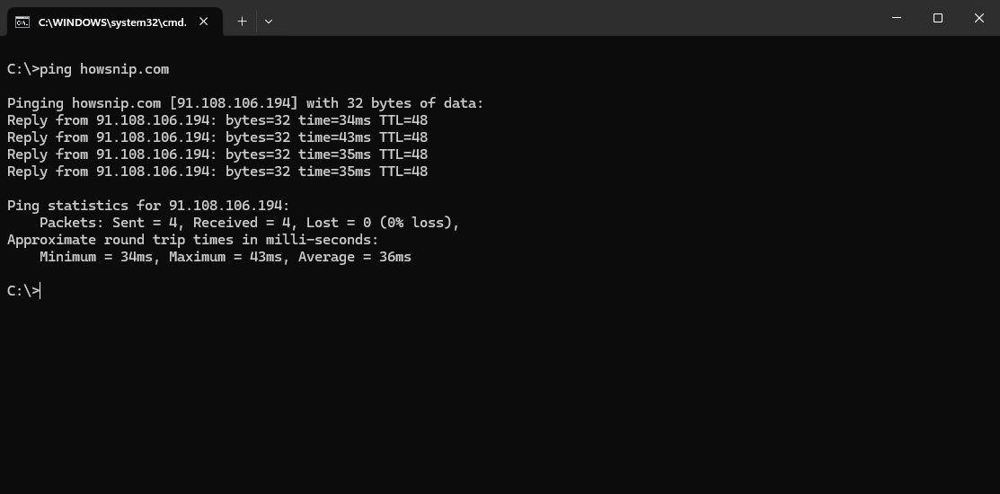 ping command - howsnip