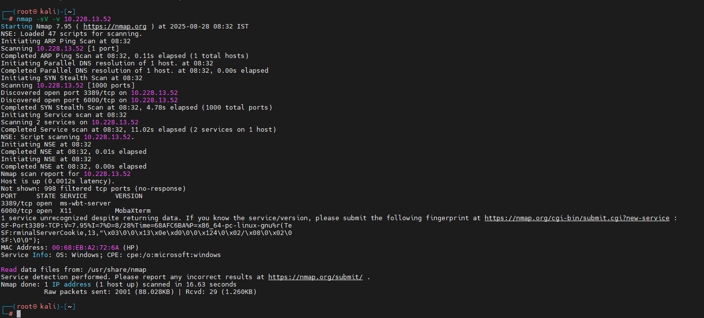 service version detection howsnip