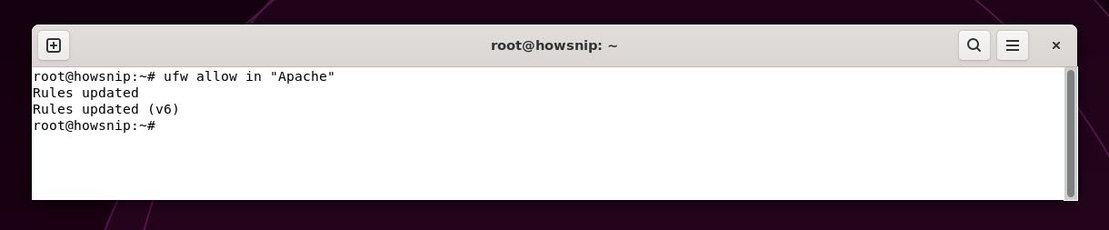 ufw allow apache - howsnip