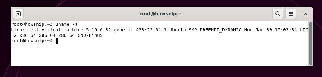 uname command with -a option - howsnip