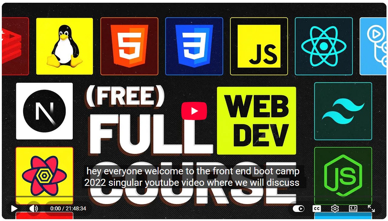 Full Course Web Development