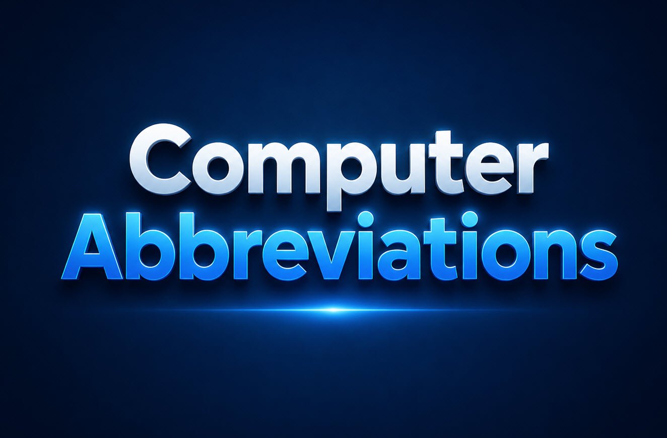 Computer abbreviations