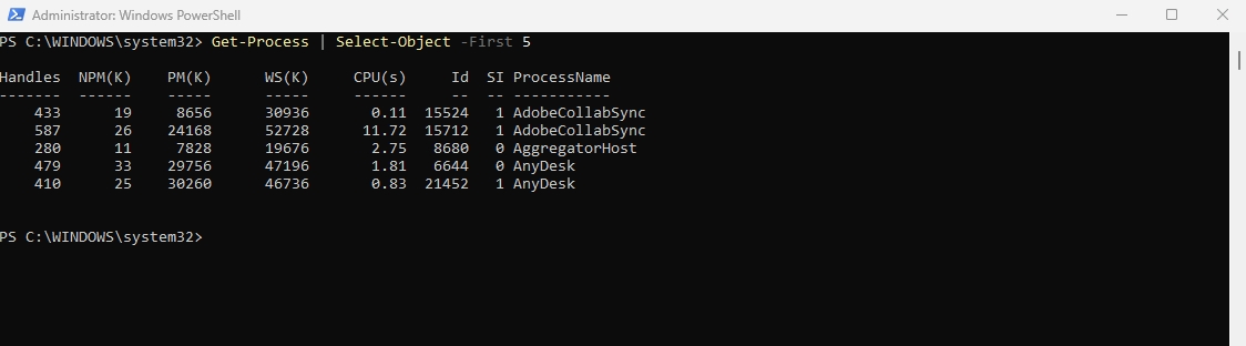 Powershell Commands howsnip