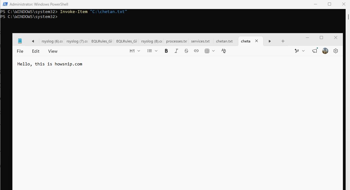 Powershell Commands howsnip