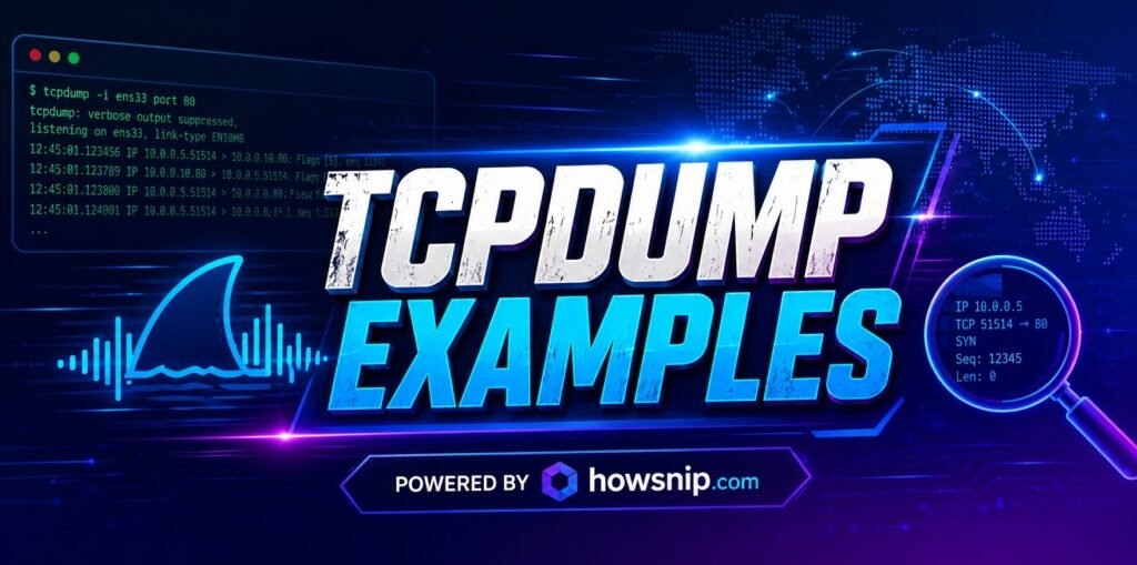 tcpdump examples howsnip