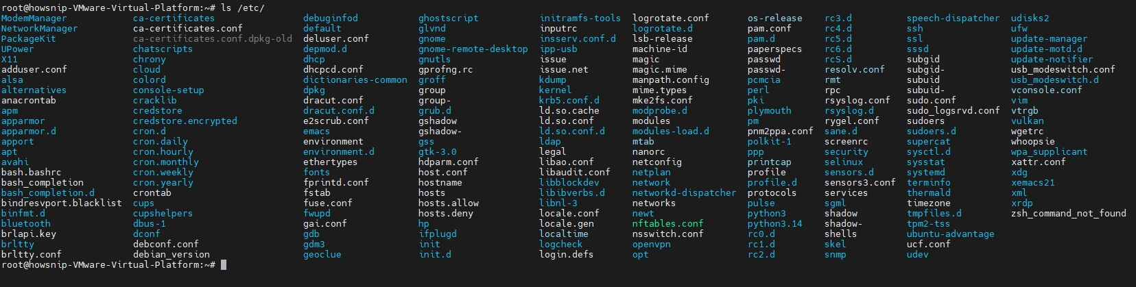 etc directory