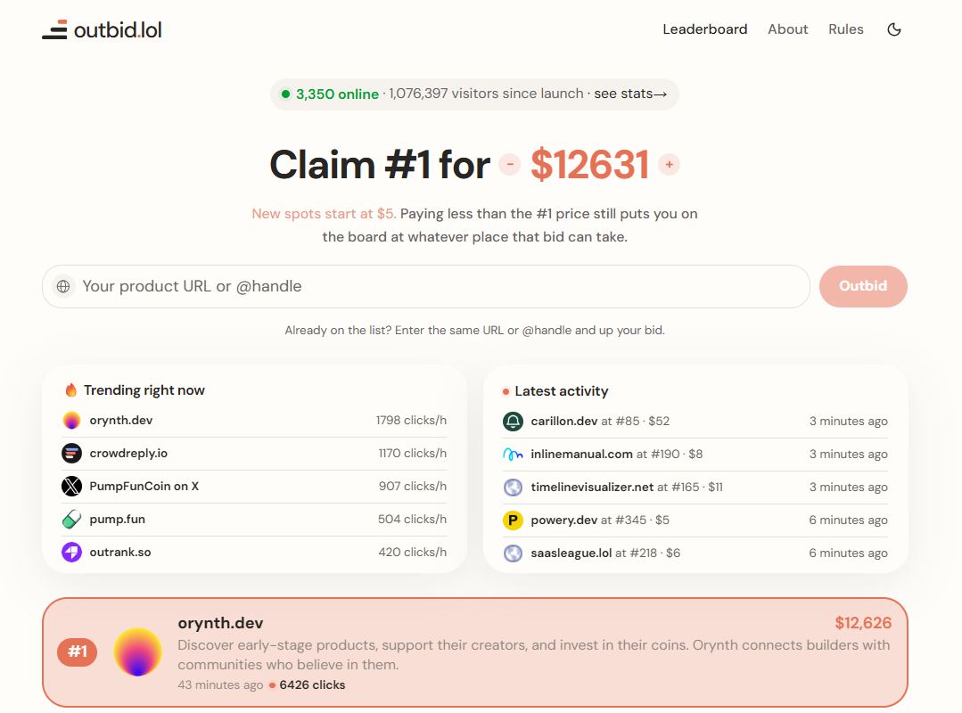 Outbid lol website