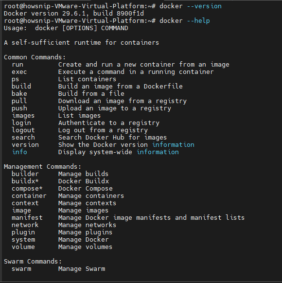 Docker Commands Howsnip
