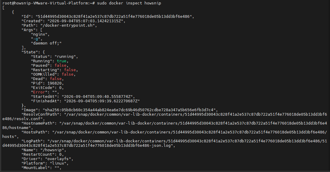 Docker Commands Howsnip