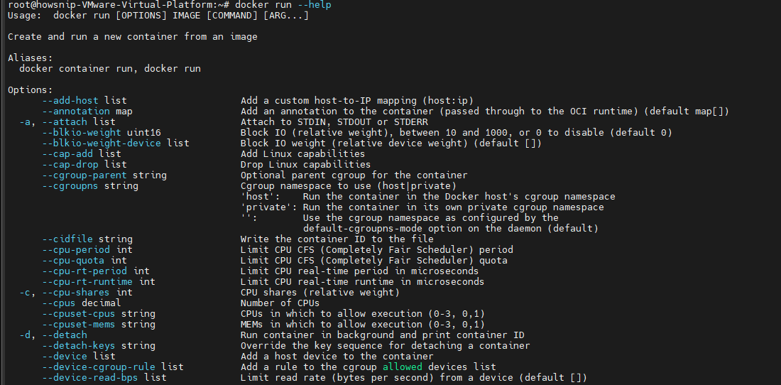 Docker Commands Howsnip