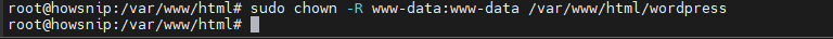 Install WordPress Linux Howsnip