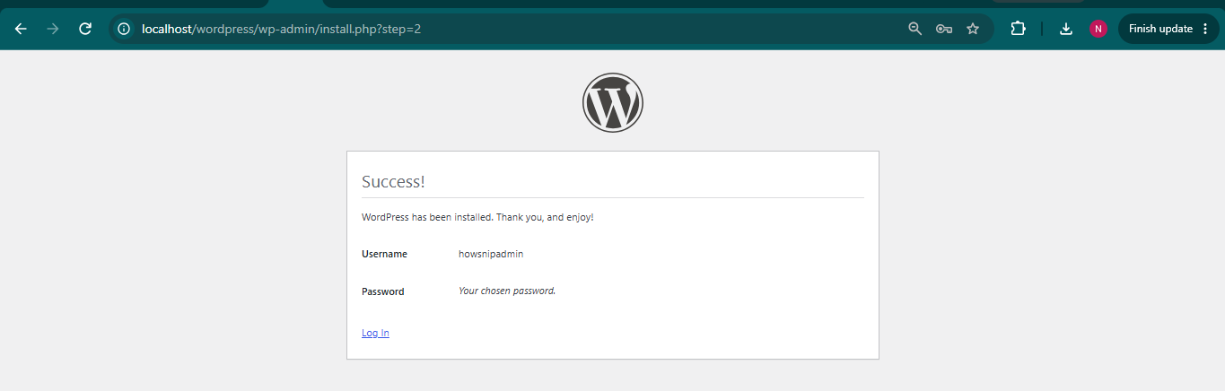 Install_Wordpress_Locally_Howsnip