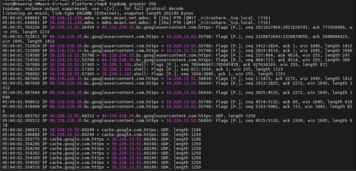 TCPDump Commands Howsnip
