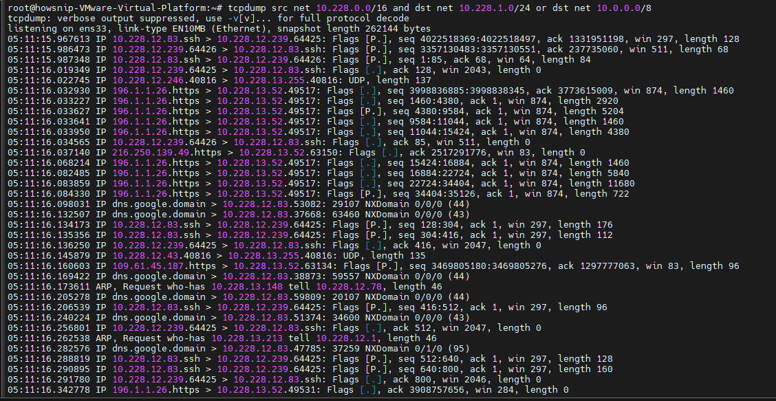 TCPDump Commands Howsnip