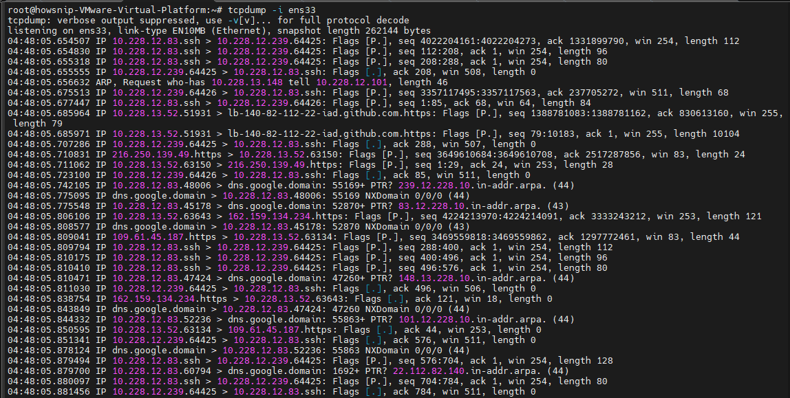 TCPDump Commands Howsnip