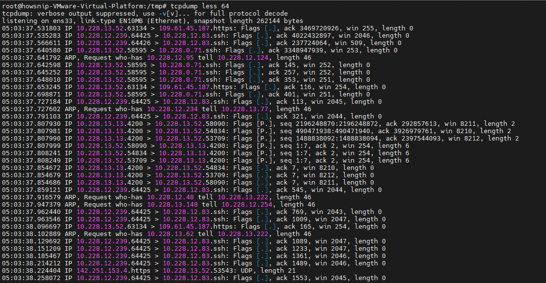 TCPDump Commands Howsnip