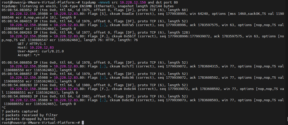 TCPDump Commands Howsnip