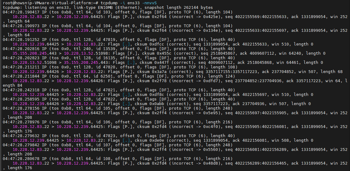 TCPDump Commands Howsnip