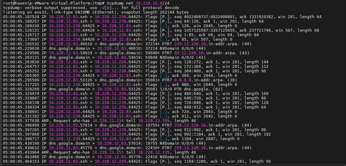 TCPDump Commands Howsnip