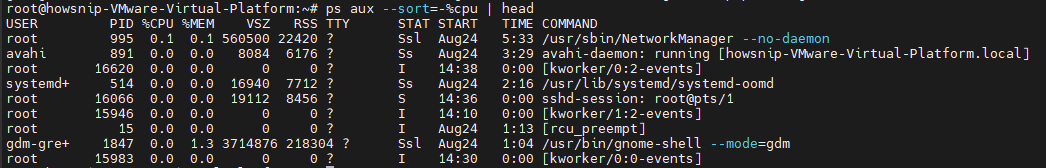 Ubuntu Server Resource Monitoring